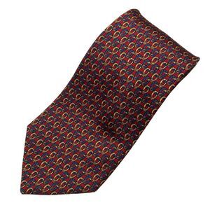 Brooks Brothers Makers Tie Men's Necktie Silk Chain Red Blue Yellow